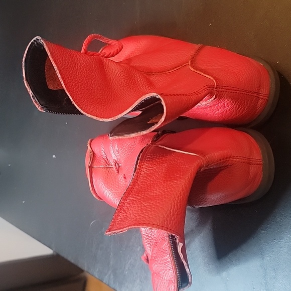 Soft Leather Flat Ankle Boots 10. The lace doesn't lace - Picture 3 of 5